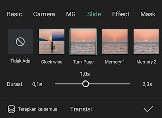 pilih transisi video capcut