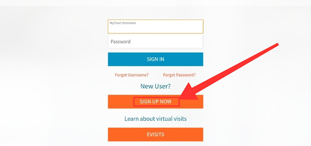 Fairview MyChart Login Account's sign-up process