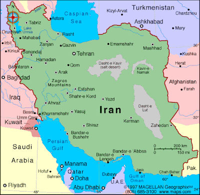 Iran Map political Regional