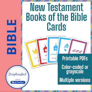 New Testament Books of the Bible cards | scriptureand.blogspot.com