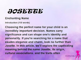 meaning of the name "JOSETTE"