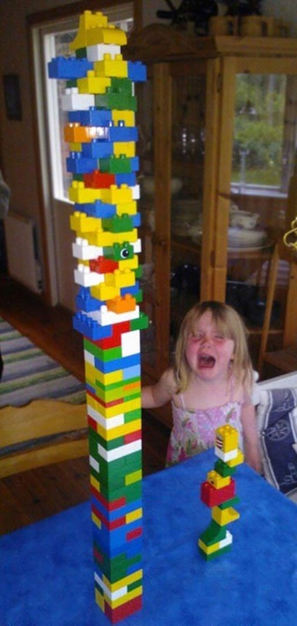40 Photos Of The Most Hilarious Parents You Will Ever Meet - Well, Don't Say You Want A Lego Tower Tournament If You Can't Handle Loosing...