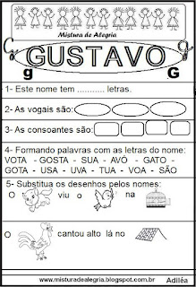 Brincando com o nome Gustavo