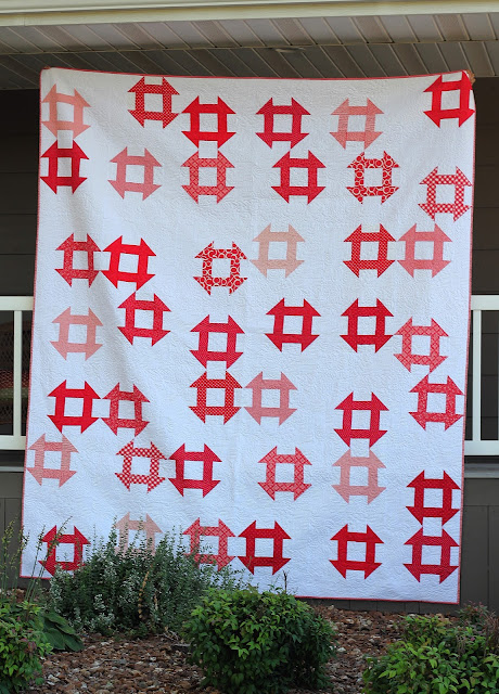 Churn Dash quilt using pattern from Modern One-Block Quilts