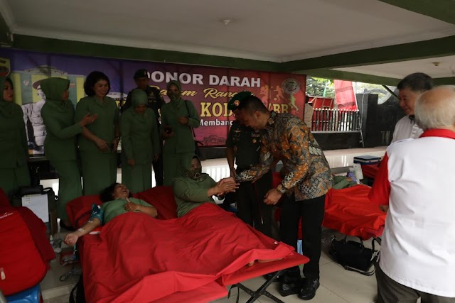 Ijeck Tinjau Donor Darah Bakti Sosial HUT ke-72 Kodam I/BB