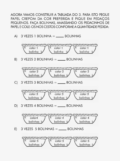 Atividades matemática 2 ano fundamental multiplicação