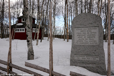 Svappavaara, gruvkyrkogård, kyrkogård, minnessten