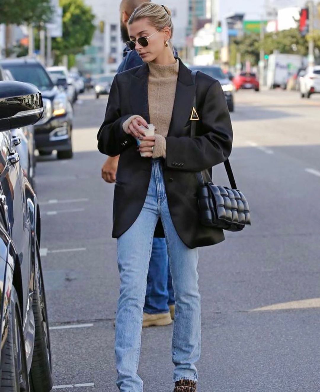 Hailey Bieber Wore the Ideal Cold-Weather Look
