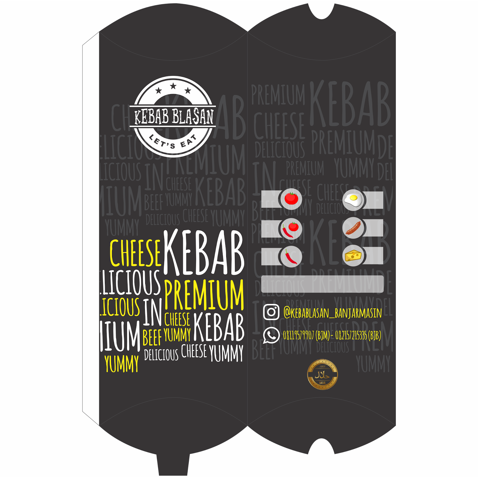 Desain  bungkus Kebab Premium CDR  Free Download  BANG ABU 