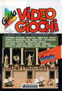 Guida Video Giochi 13 - Luglio & Agosto 1990 | CBR 215 dpi | Mensile | Videogiochi
Numero volumi : 17
Guida Video Giochi, edita dalla Gruppo Editoriale Jackson, è stata una rivista di settore italiana incentrata principalmente sull'informazione di computer, e loro relativi videogiochi.
É stata anche essa una meteora nel panorama editoriale italiano. Uscita nel Giugno del 1989, dopo diciassette numeri (e con un discreto seguito editoriale), termina la sua attività, per trasformarsi nel Gennaio del 1991 in C+VG Computer+Videogiochi.
Ad oggi rimane una rivista rara, e i diciassette numeri usciti sono di difficile reperibilità.