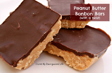 Peanut Butter Bonbons Bars from {I Love} My Disorganized Life #peanutbutter #dessert