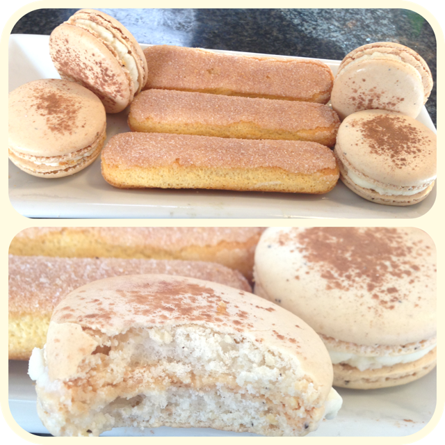 w/ filling  a Macarons.: filling Macarons cream Tiramisu mascarpone tiramisu whipped