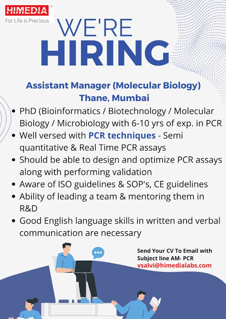 HIMEDIA Hiring For Assistant Manager (Molecular Biology) Thane, Mumbai