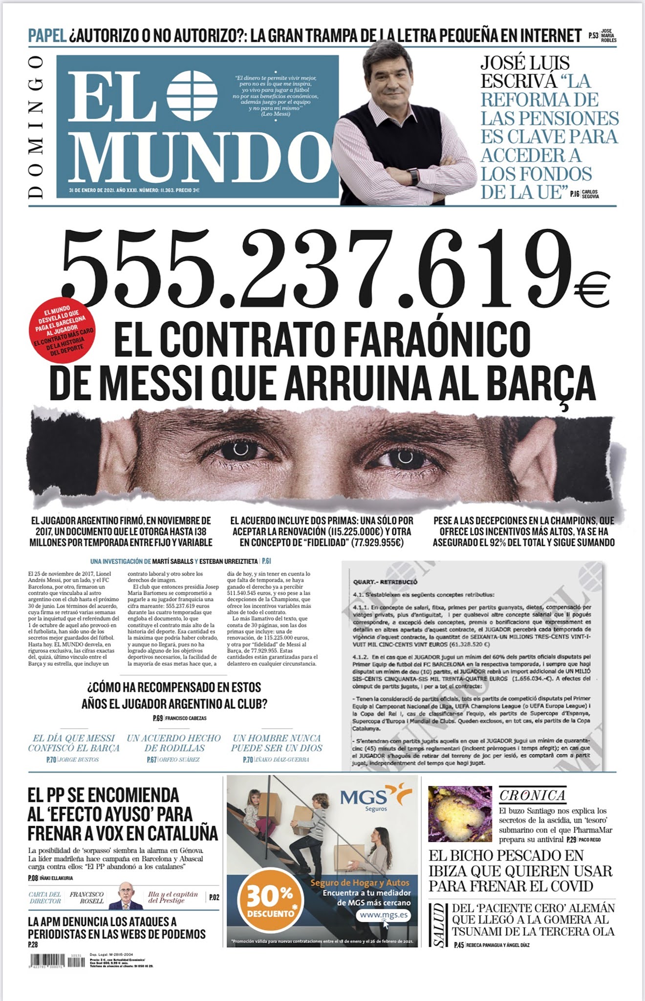 Filtraron en España las cifras del contrato de Lionel Messi en medio de una feroz interna política en Barcelona