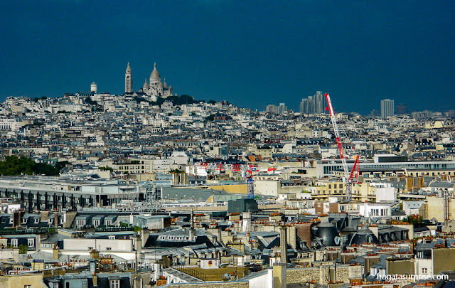 Paris do alto - a Basílica de Sacre Coeur vista do Arco do Triunfo