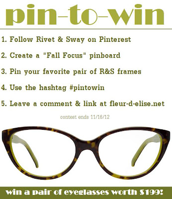 Enter to win a fab pair of eyeglasses from Rivet & Sway worth $199