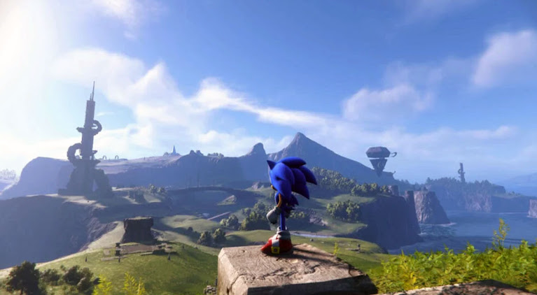 Sonic Frontiers open world is shown in a 7-minute gameplay video