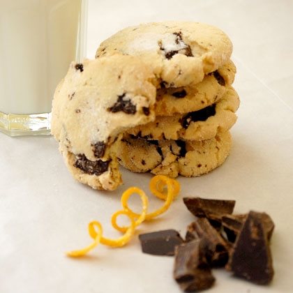 Orange Cookies with Chocolate Chunks