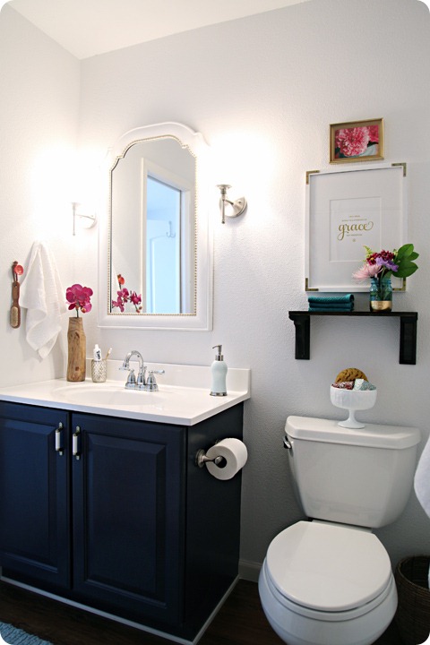 navy blue vanity