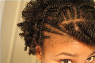 Cornrow Hairstyle with Curls