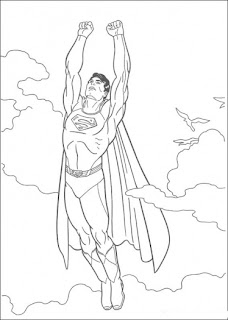 Superman Is Flying Coloring Page