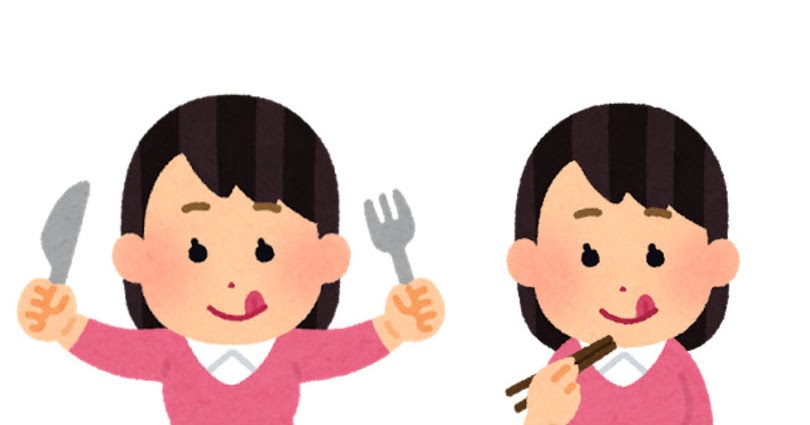 食事をする人のイラスト 女性 かわいいフリー素材集 いらすとや