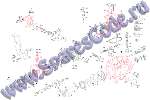 0 460 424 376, 0460424376, Distributor injection pump, VE4/12F1300R558-3