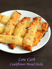 Gluten free Bread Sticks, Cauliflower bread sticks