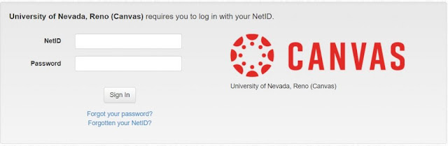 How to log into UNR Canvas