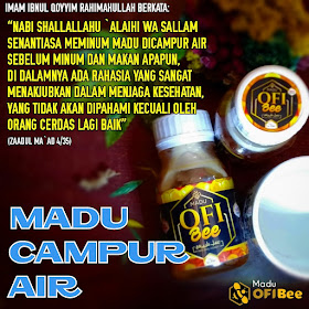 madu ofi bee, madu alami, madu asli, khasiat madu, madu campur air