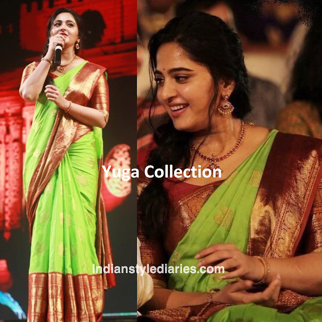 parrot green bridal saree