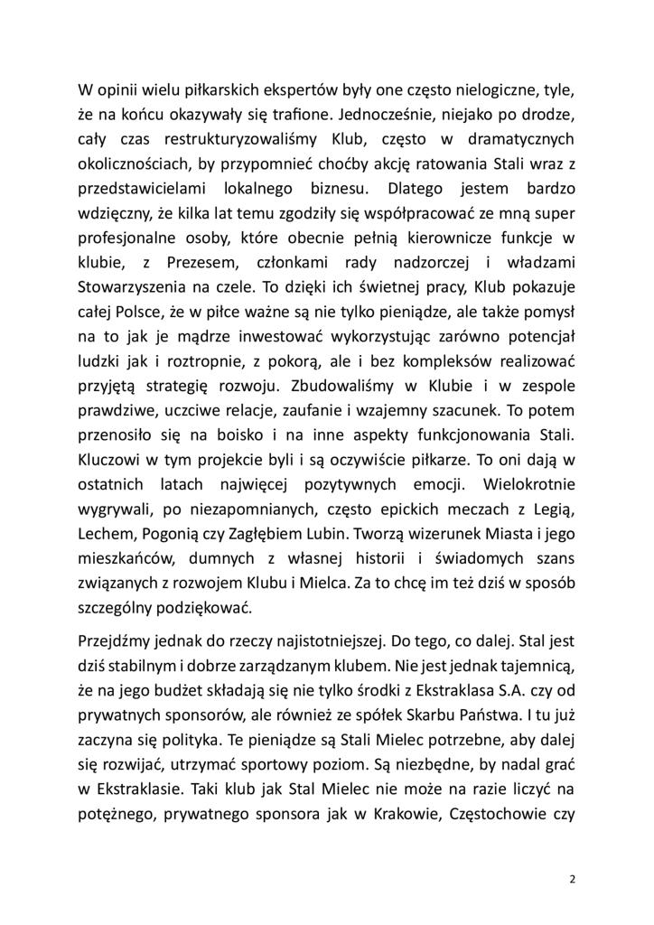 Tomasz Poręba wycofuje się z FKS Stal Mielec - strona 2. 