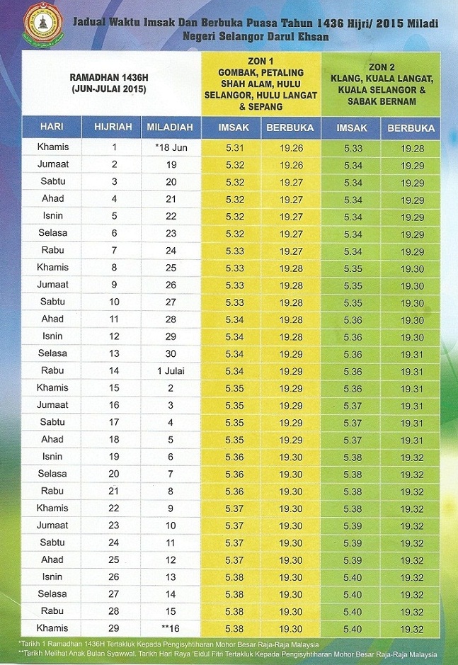 Coklat Wrapper: Jadual Waktu Berbuka Puasa dan Imsak 1436H ...