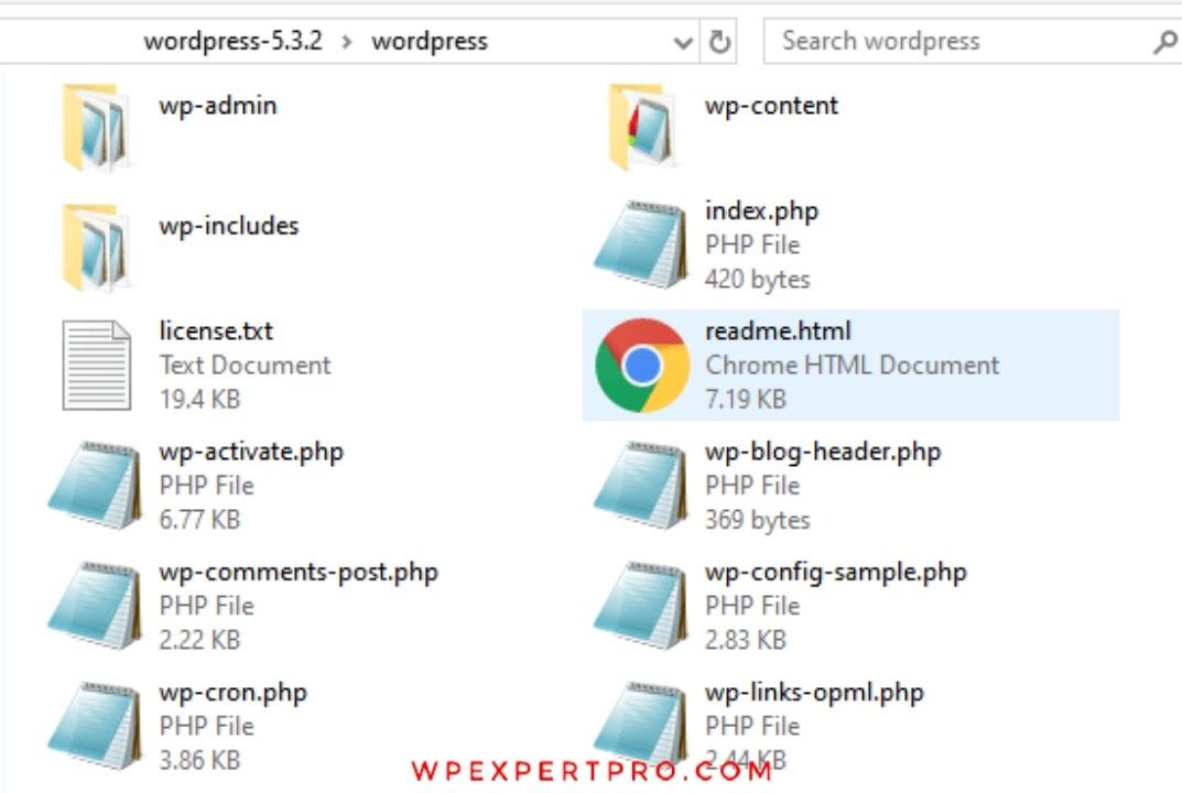 PHP files in WordPress