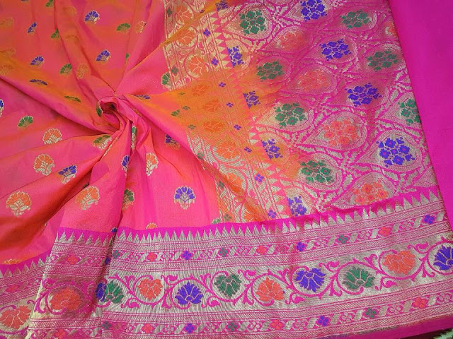 Banarasi silk soft handloom saree with zari work  |online buy saree 