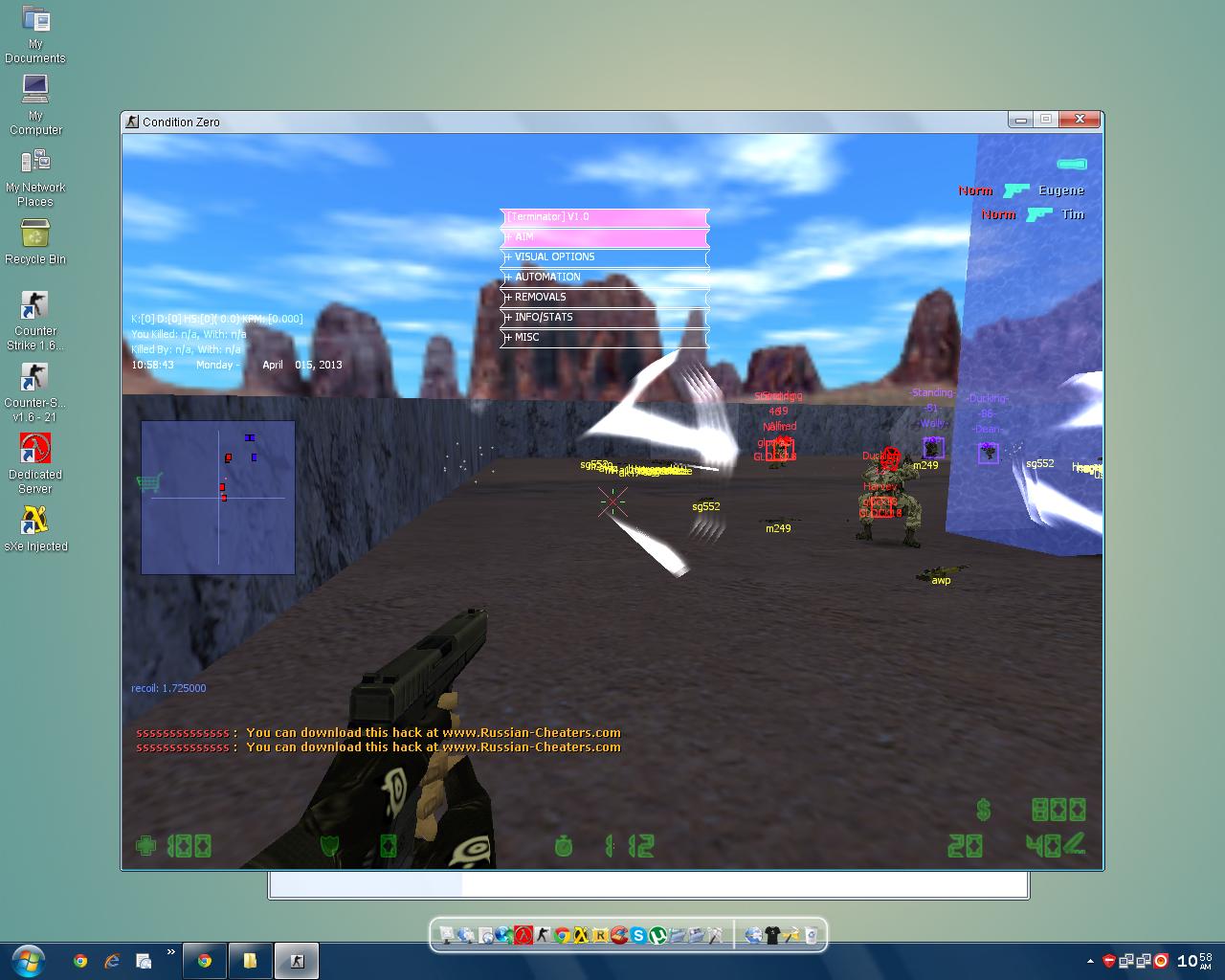 Cs 1.6 Terminator Hack Private Edition - Shark Pro - 1280 x 1024 jpeg 131kB