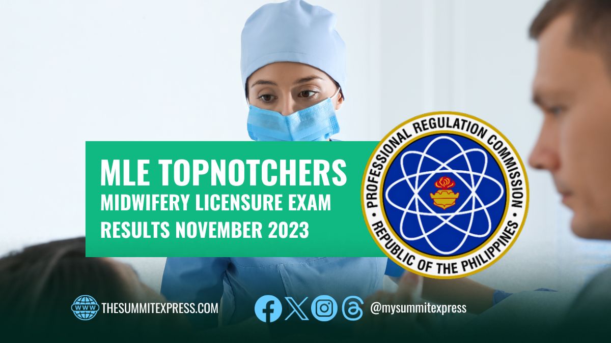 TOP 10 PASSERS: November 2023 Midwifery board exam result