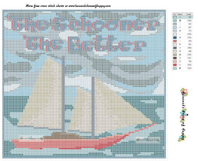 The Schooner the Better Free Sailing Nautical Cross Stitch Pattern to Download