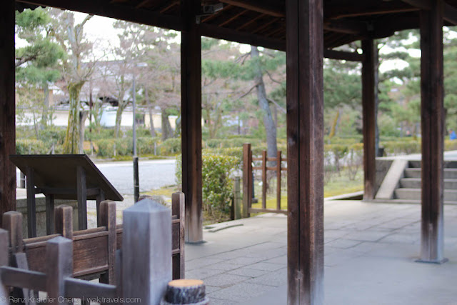 Traditional structures and wooden interior of Kyoto Protocol