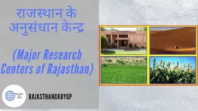राजस्थान के प्रमुख अनुसंधान केन्द्र | Major Research Centers of Rajasthan