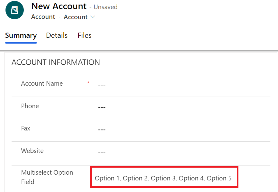 SELECT ALL OPTIONS OF MULTISELECT OPTION SET  (CHOICES) FIELD IN DYNAMICS 365