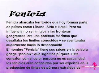 significado del nombre Fenicia