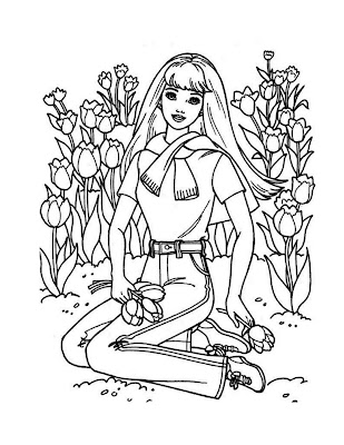 barbie coloring pages games. Beautiful Barbie to Color