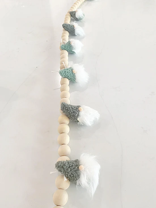 row of gnomes and beads