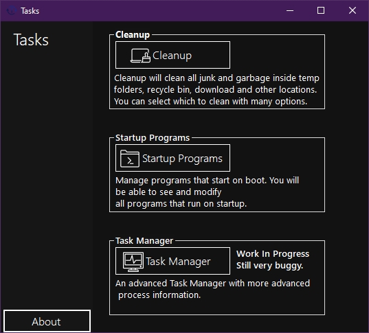 Tasks 2.1.0 - Pequeña aplicación para optimizar Windows con un gran potencial