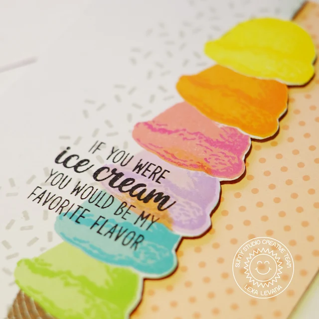 Sunny Studio Stamps: Two Scoops Six Scoop Ice Cream Card by Lexa Levana