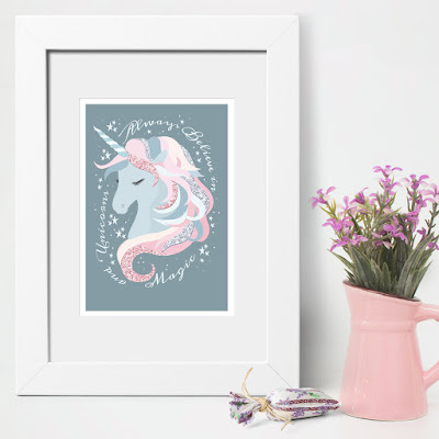 Always believe in Unicorns print nursery wall art | from PhotoFairytales