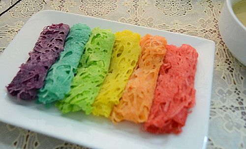 Resep Roti Jala Rainbow Kuah Manis - Lumbung Resep