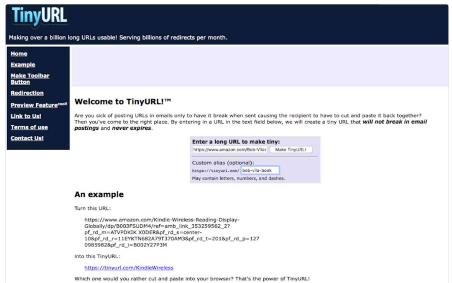 اختصر الارتباط باستخدام Tiny url