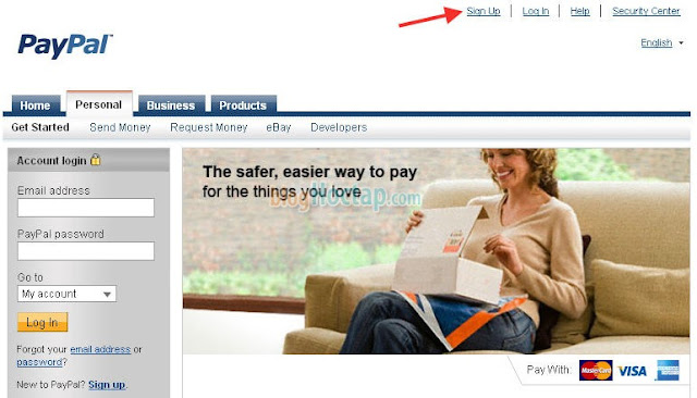 Hướng dẫn đăng ký Paypal
